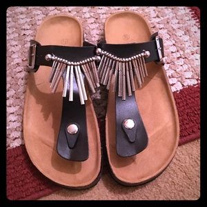Black Birkenstock like sandals